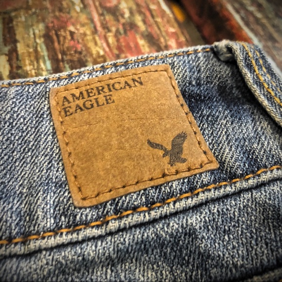 Jeans American Eagle Outfitters Artist Light Denim Stretch Straight Leg - Picture 6 of 6